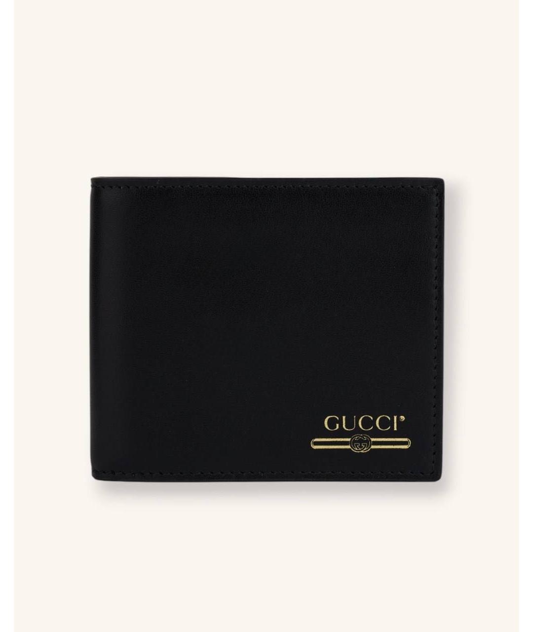 GUCCI Черный кожаный кошелек, фото 5
