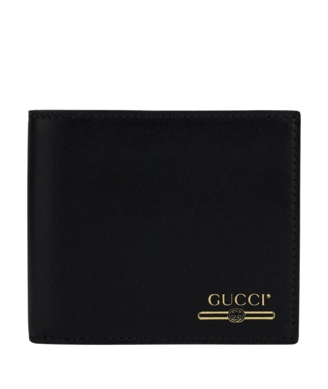 GUCCI Черный кожаный кошелек, фото 1