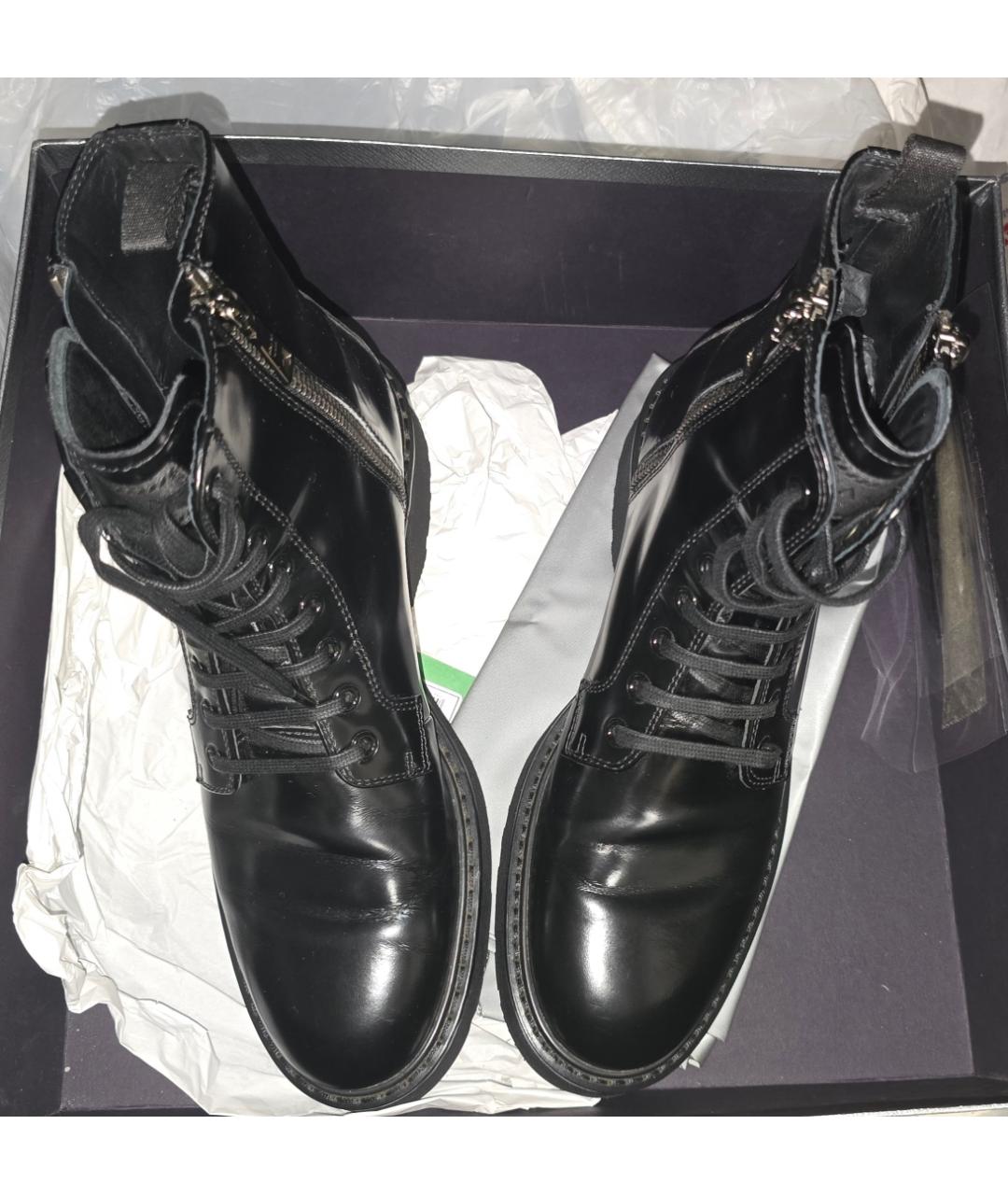 PRADA Черные ботинки из лакированной кожи, фото 7