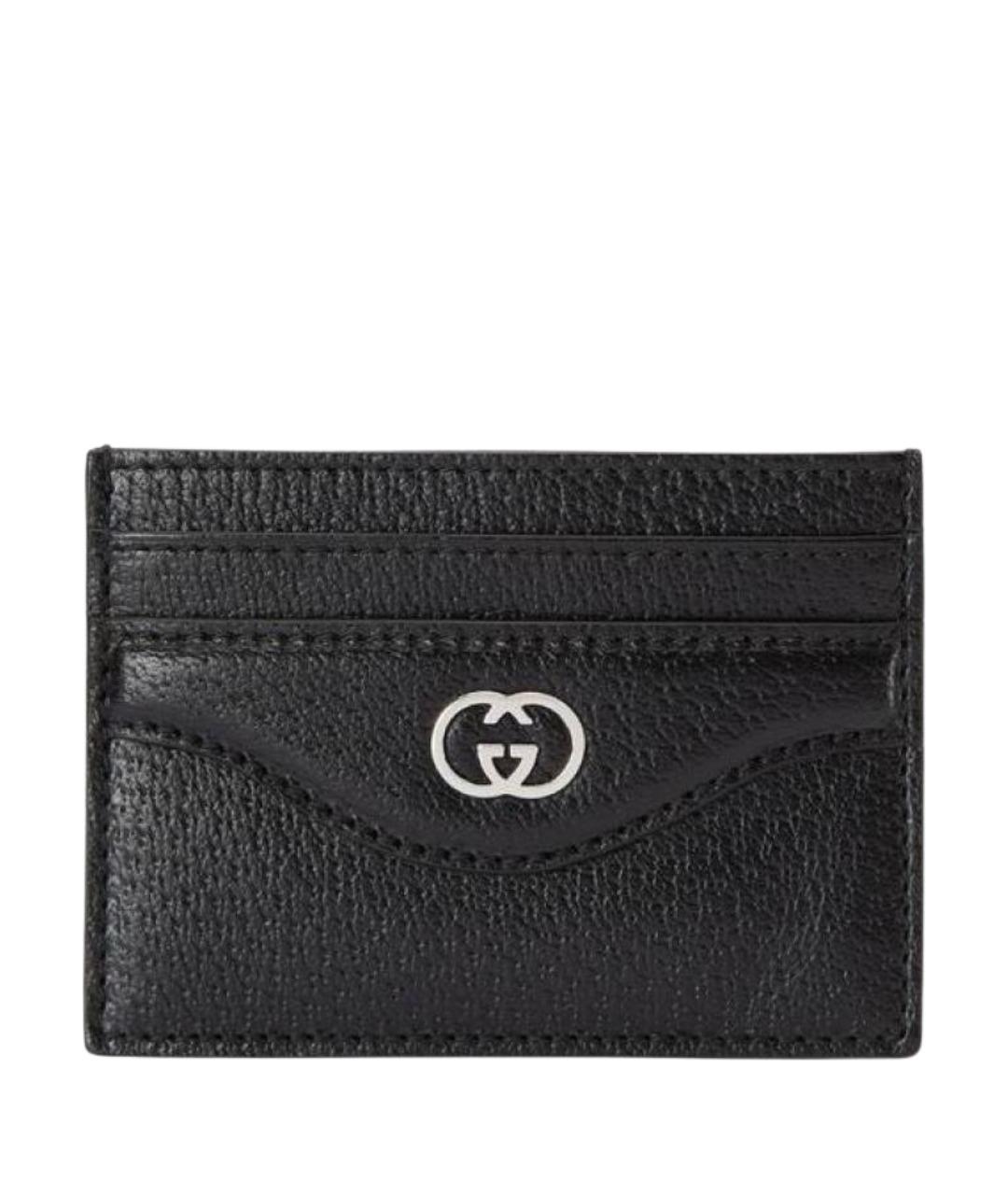 GUCCI Черный кожаный кардхолдер, фото 1