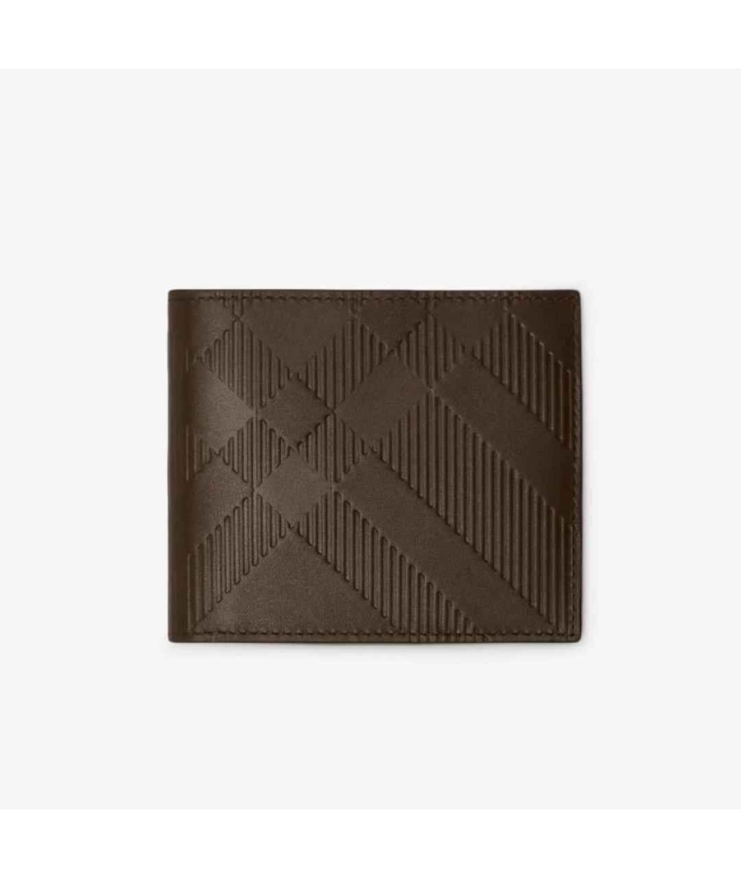 BURBERRY Коричневый кожаный кошелек, фото 4
