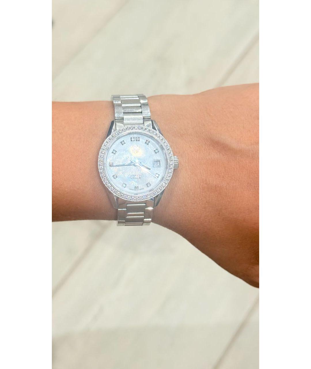 TAG HEUER Серебряные металлические часы, фото 4