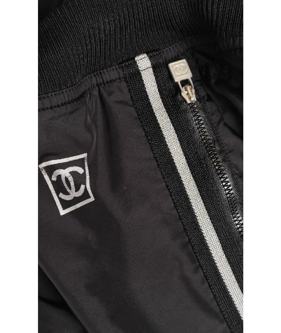 CHANEL Черные полиамидовые спортивные брюки и шорты, фото 4