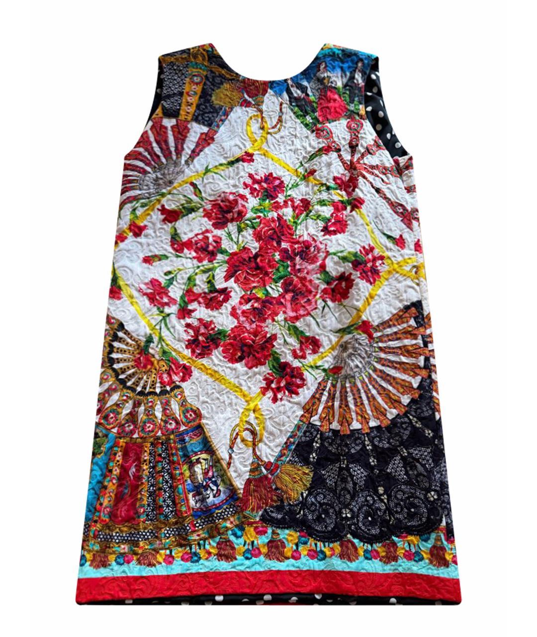 DOLCE&GABBANA Мульти замшевое повседневное платье, фото 1