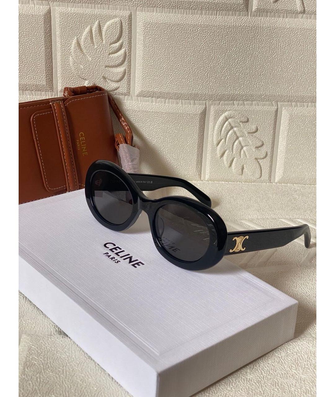 CELINE Черные пластиковые солнцезащитные очки, фото 4