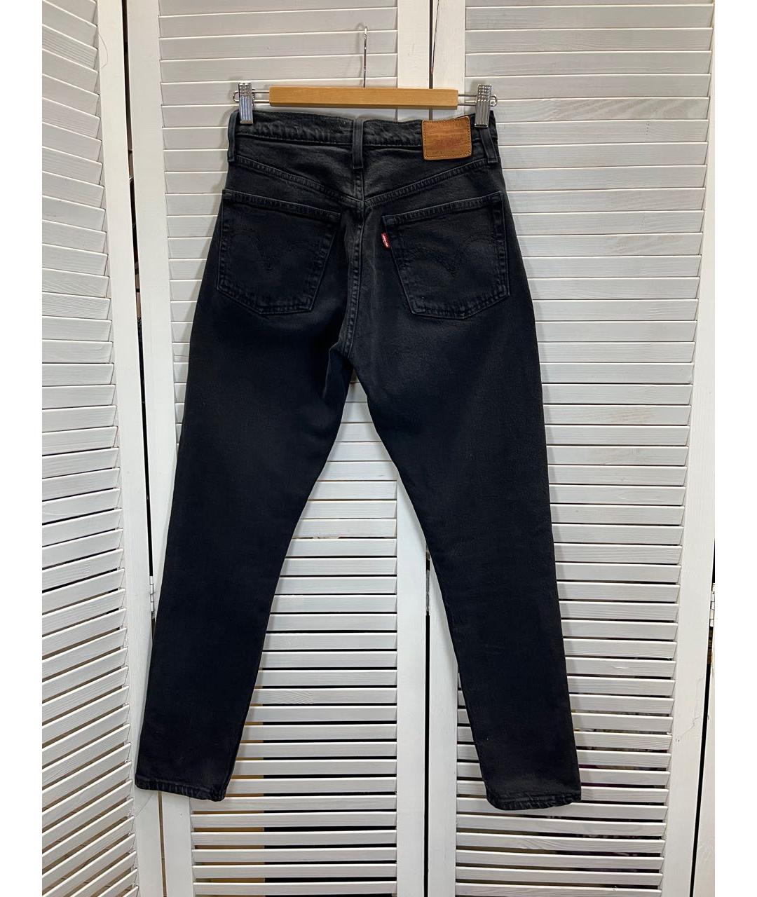 LEVI'S Черные хлопко-эластановые джинсы слим, фото 3