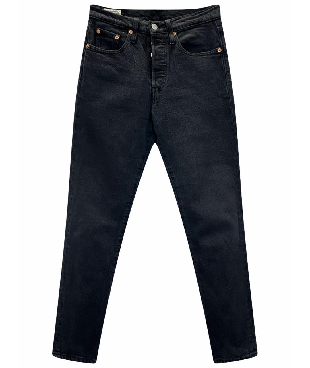 LEVI'S Черные хлопко-эластановые джинсы слим, фото 1