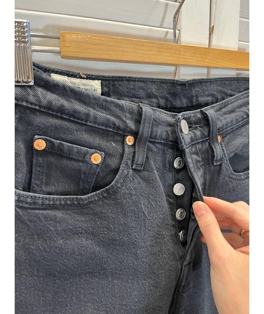 LEVI'S Черные хлопко-эластановые джинсы слим, фото 2