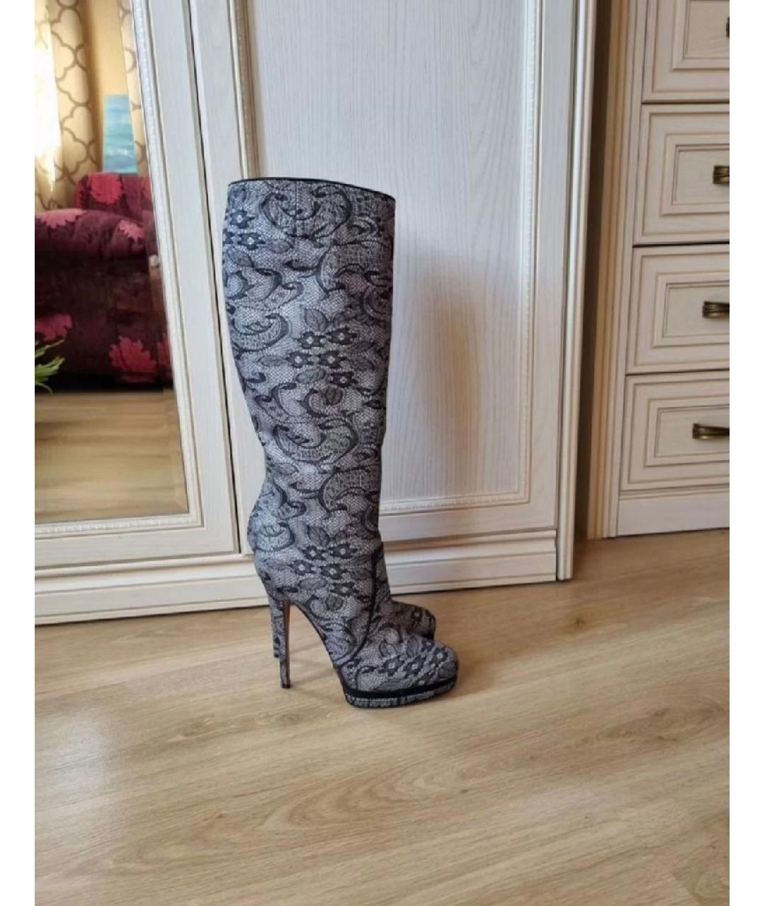 CASADEI Серые кожаные сапоги, фото 5
