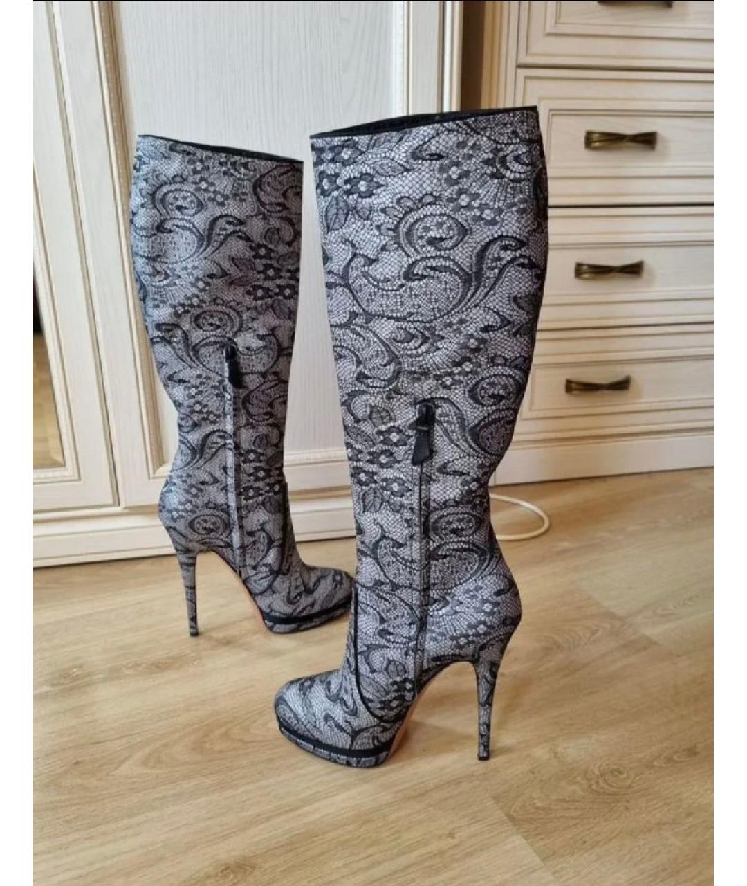 CASADEI Серые кожаные сапоги, фото 2