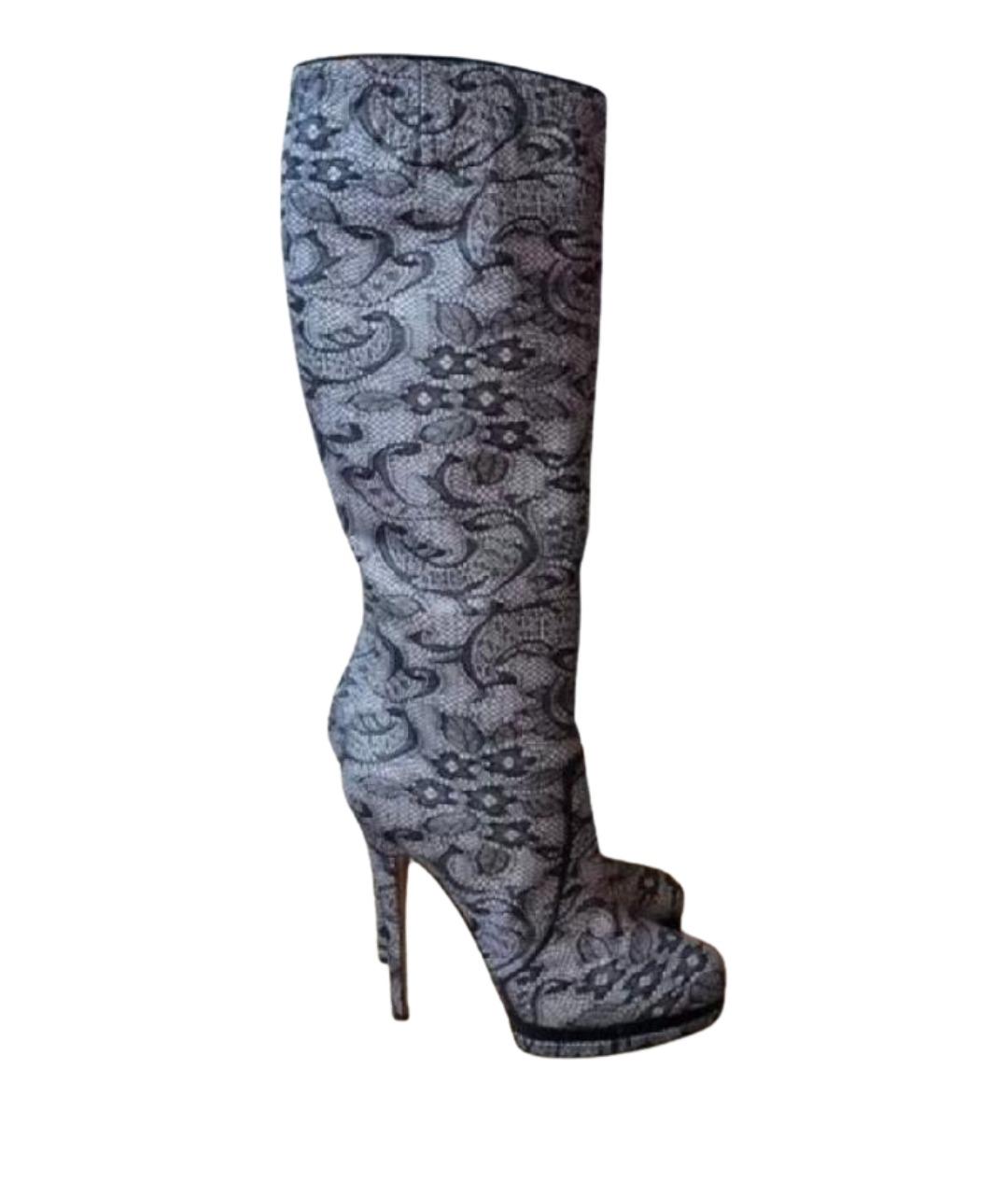 CASADEI Серые кожаные сапоги, фото 1