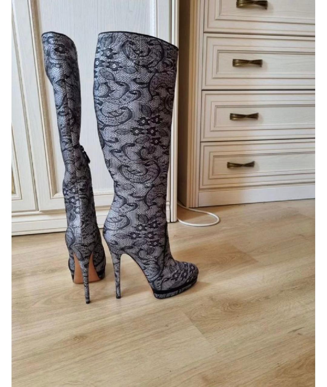 CASADEI Серые кожаные сапоги, фото 3