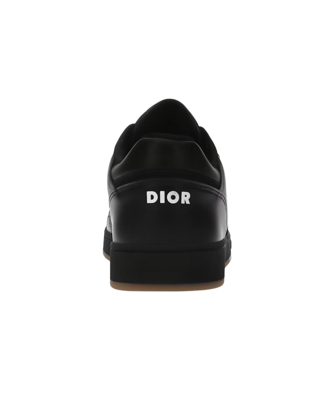CHRISTIAN DIOR Черные кожаные низкие кроссовки / кеды, фото 5