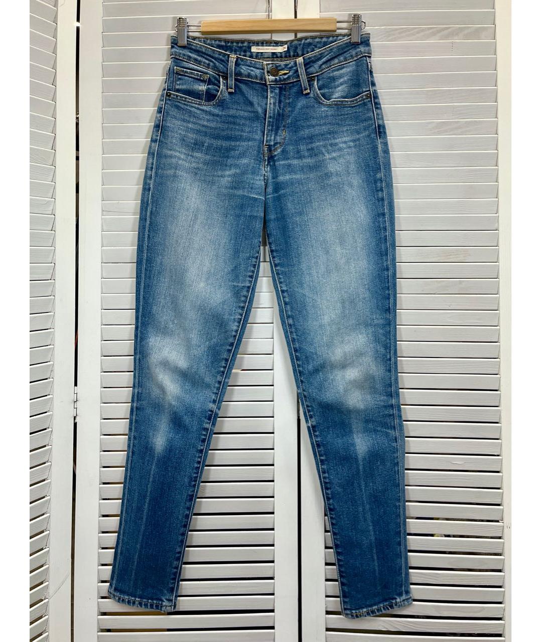 LEVI'S Голубые хлопко-эластановые джинсы слим, фото 8