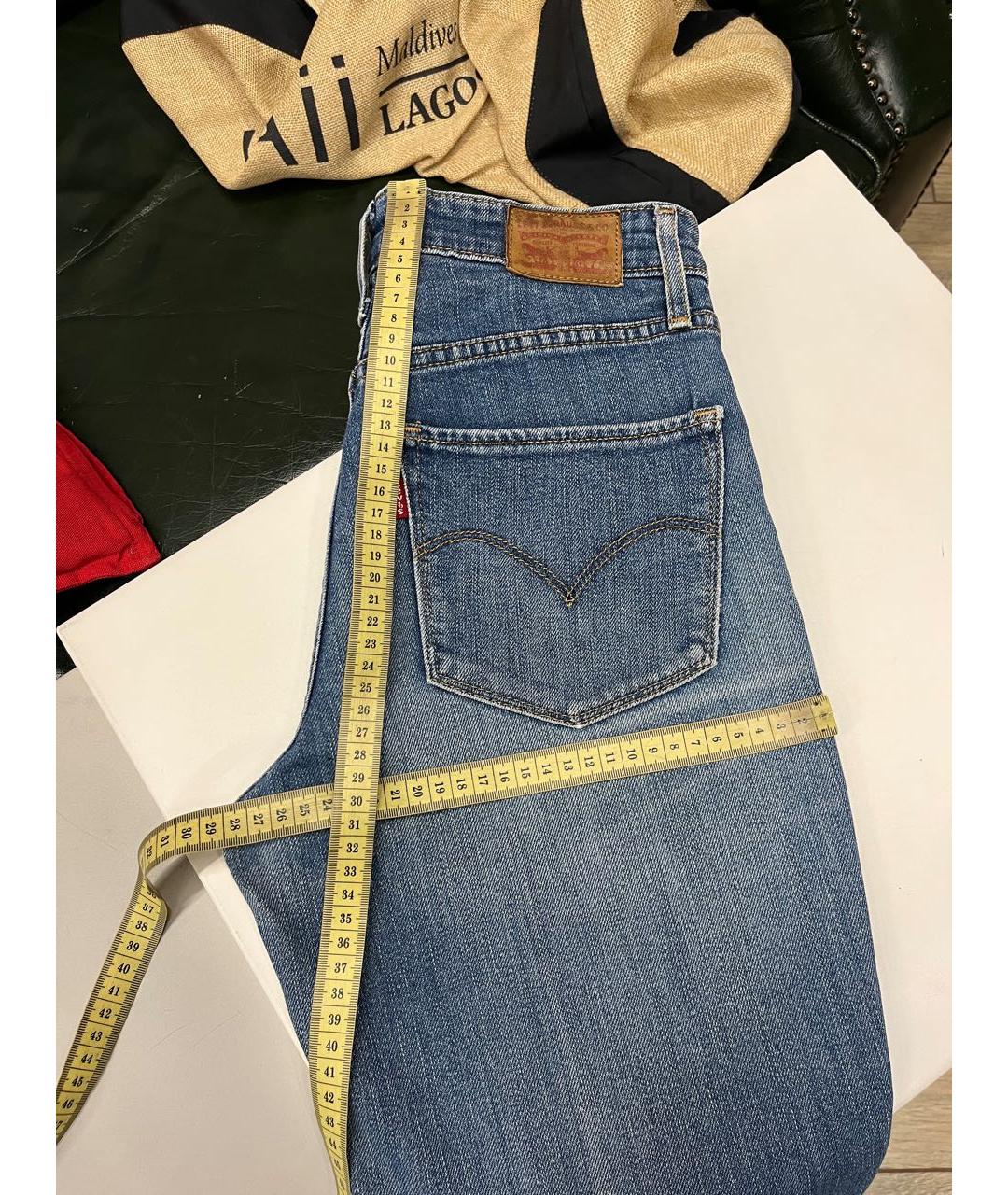 LEVI'S Голубые хлопко-эластановые джинсы слим, фото 6