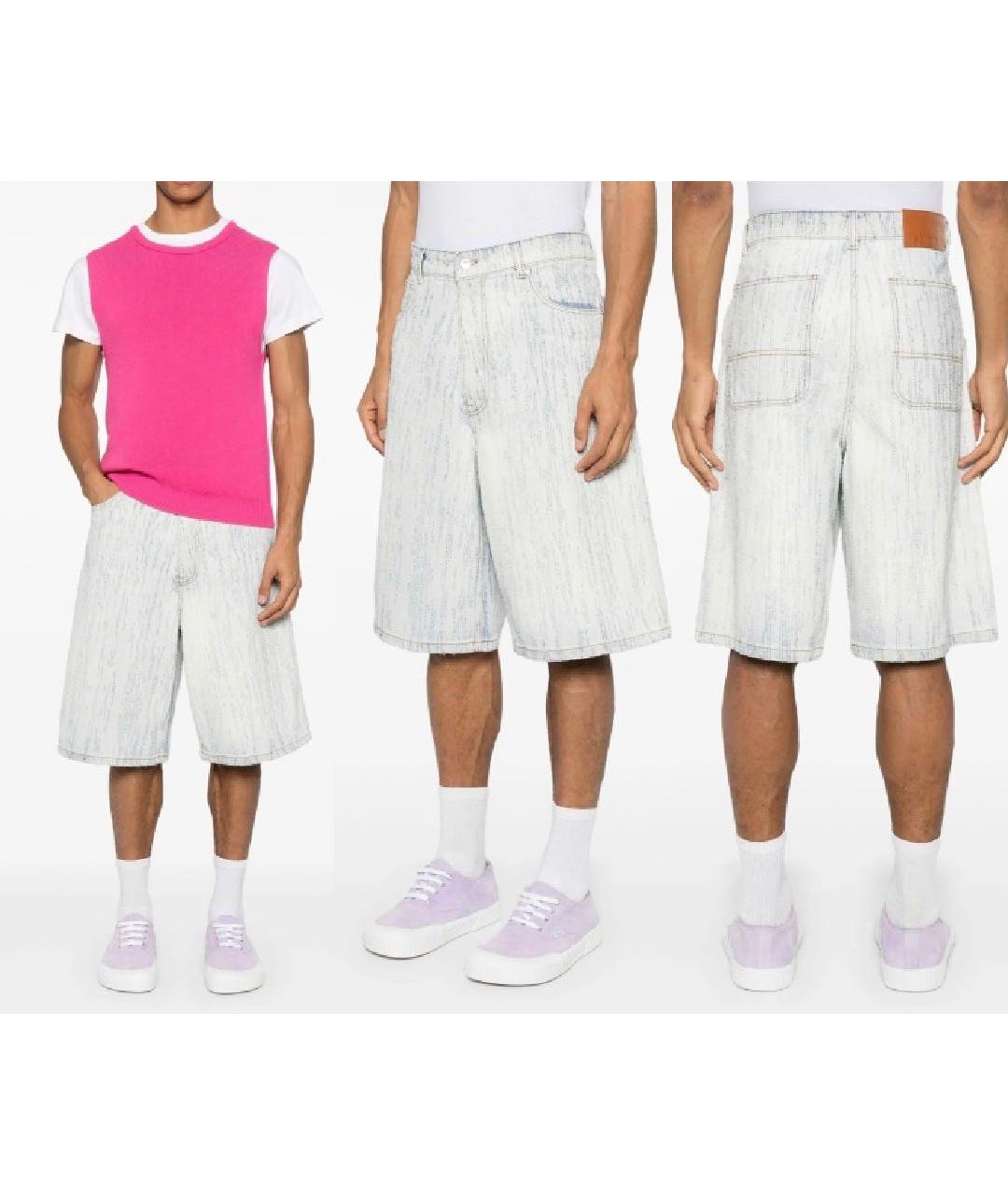 MSGM Голубые хлопковые шорты, фото 6