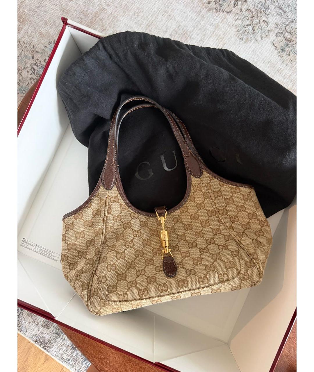 GUCCI Бежевая канва сумка через плечо, фото 2