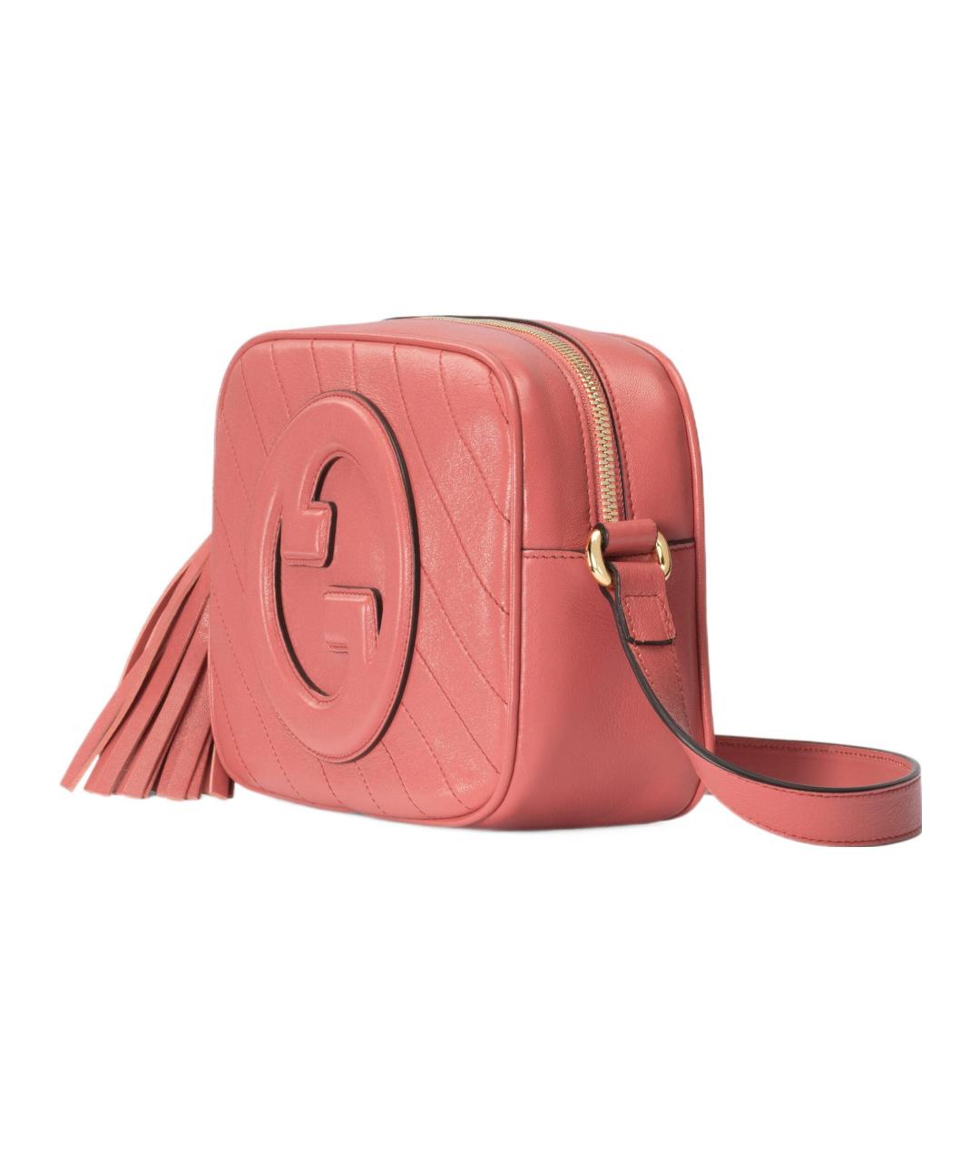 GUCCI Розовая кожаная сумка через плечо, фото 2