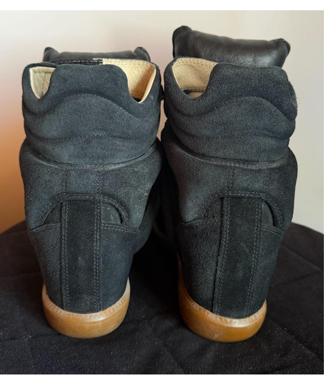 ISABEL MARANT Черные кожаные кеды, фото 4