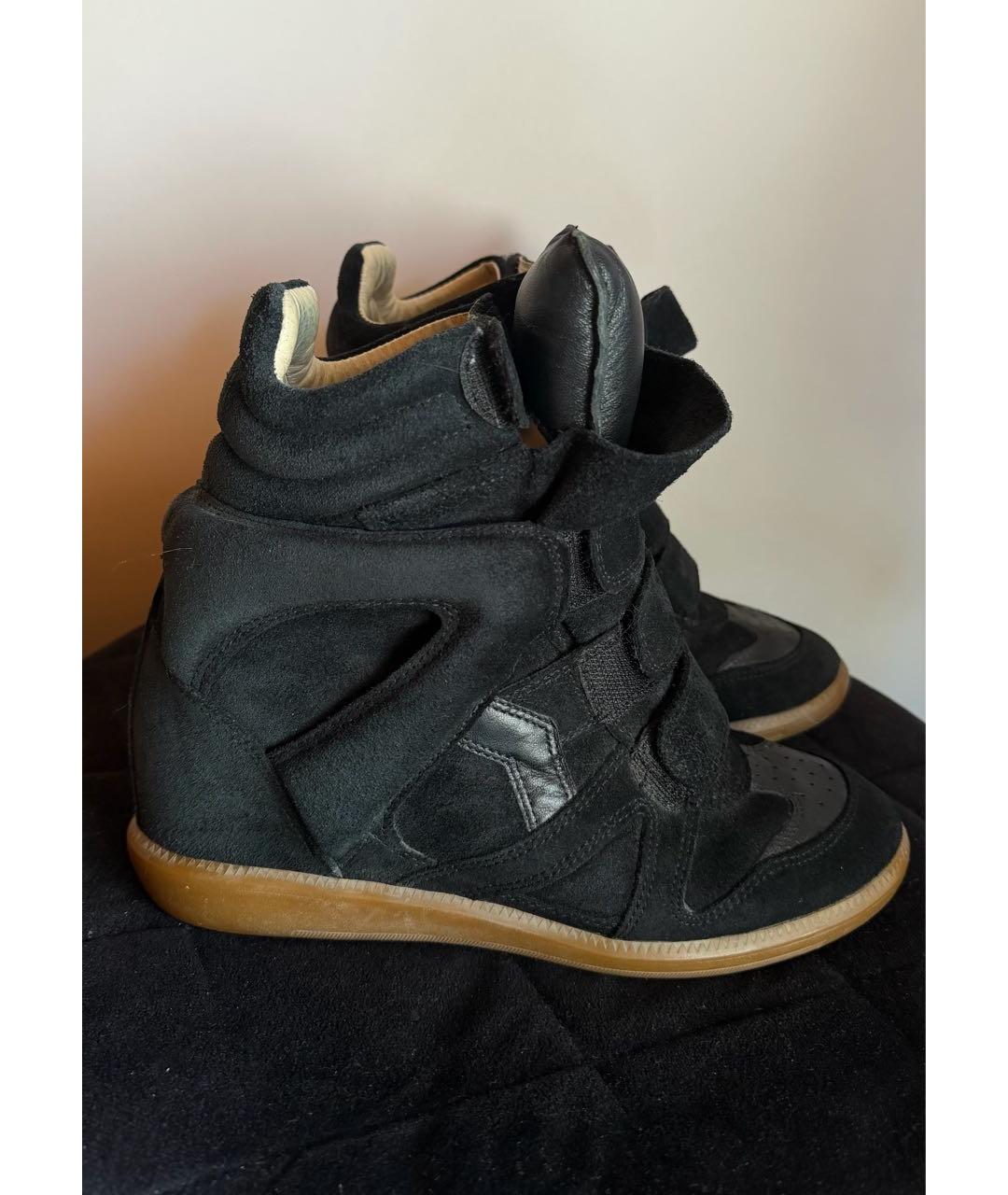 ISABEL MARANT Черные кожаные кеды, фото 7