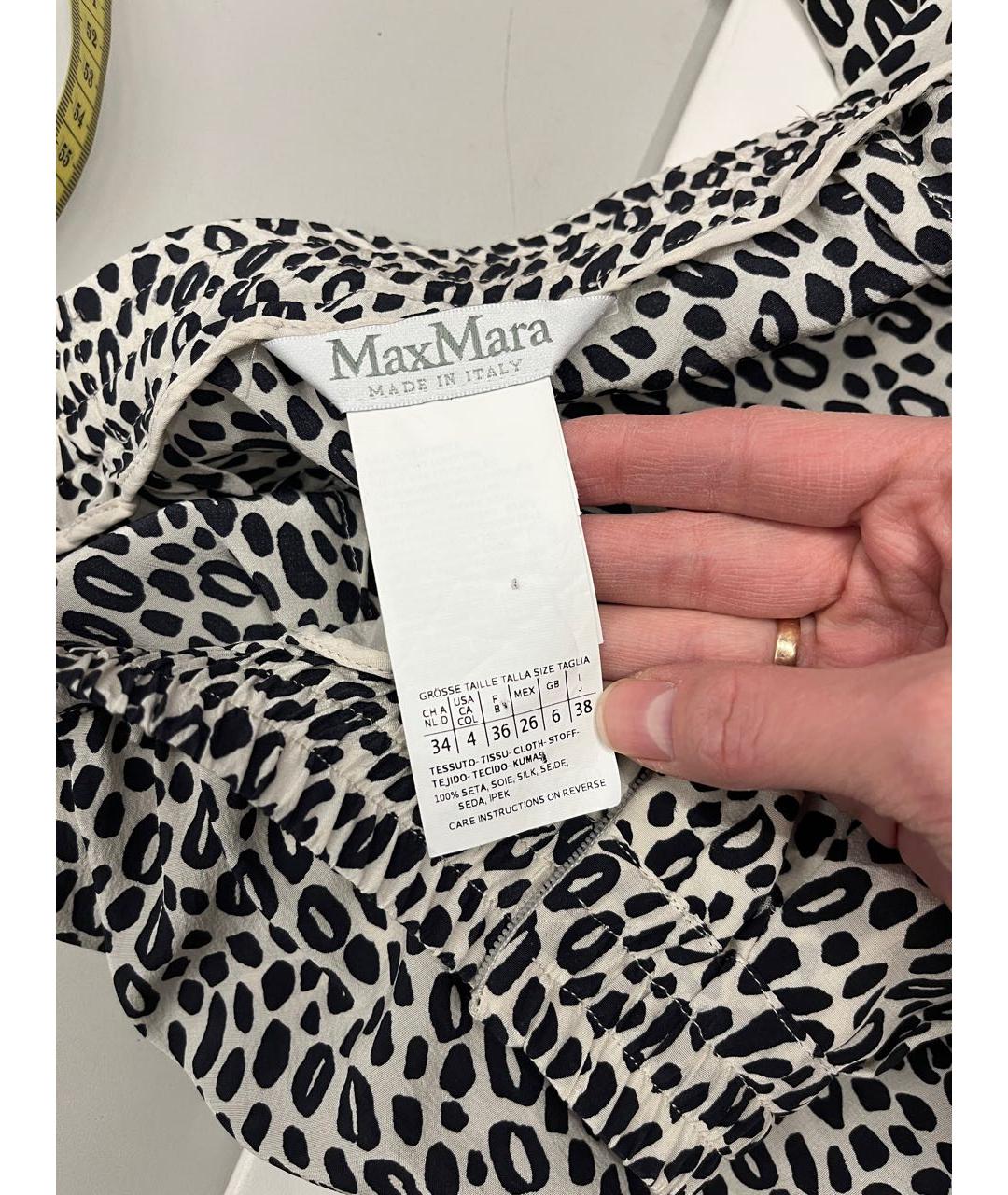 MAX MARA Бежевые шелковые прямые брюки, фото 4
