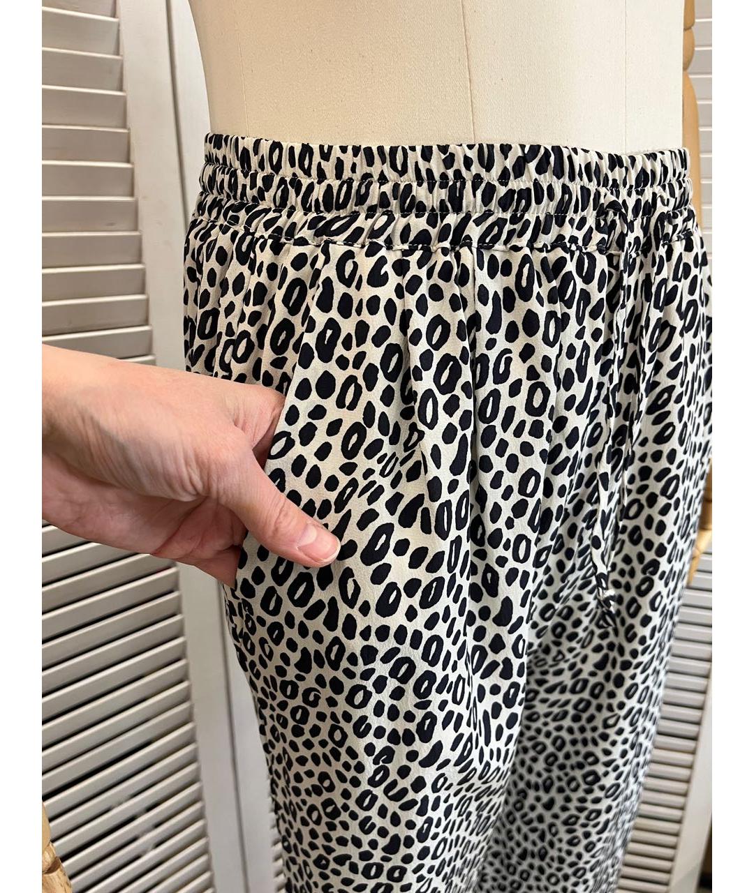 MAX MARA Бежевые шелковые прямые брюки, фото 2
