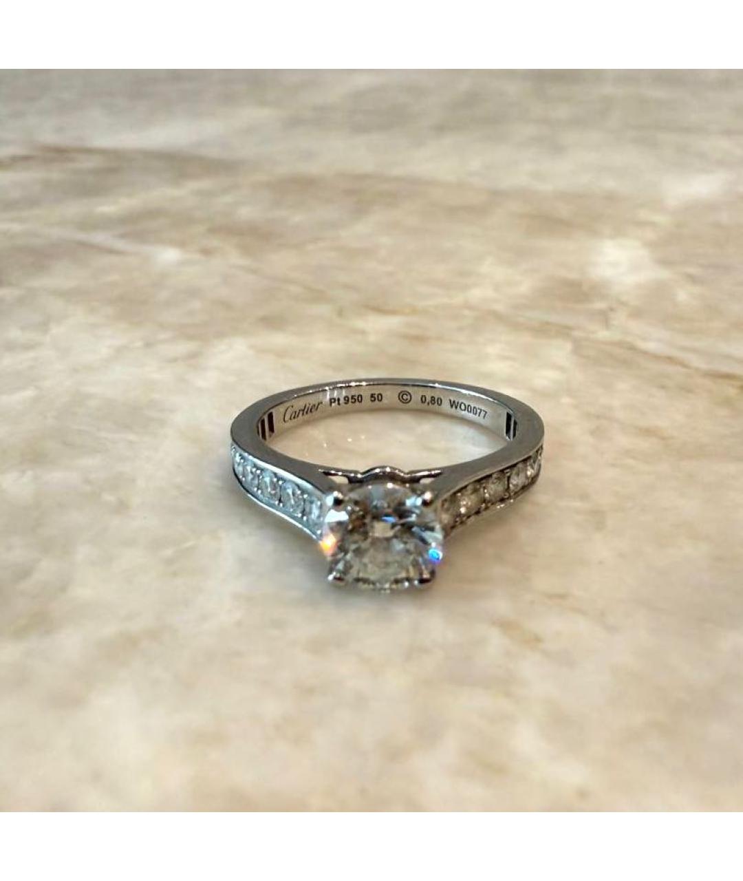 CARTIER Серебряное платиновое кольцо, фото 4