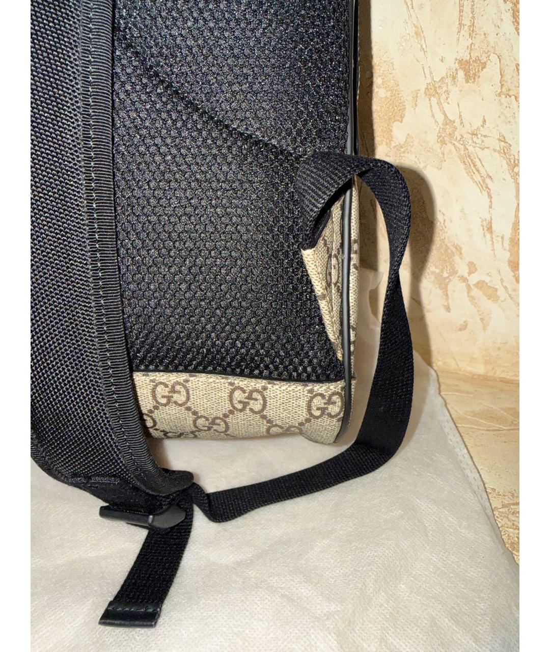 GUCCI Бежевый канва портфель, фото 4