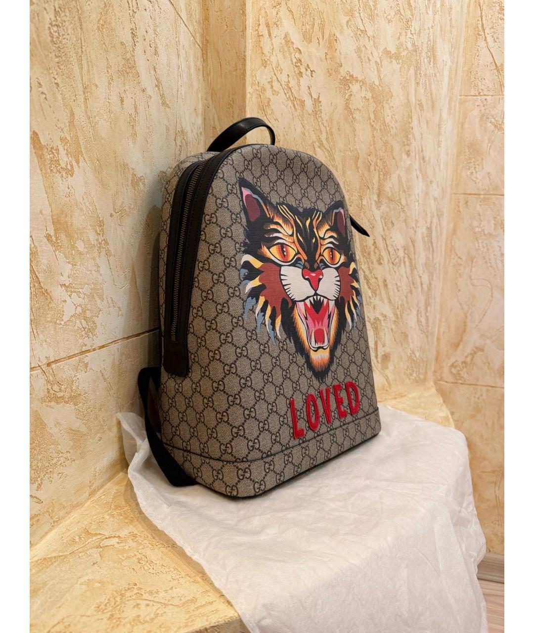GUCCI Бежевый канва портфель, фото 2