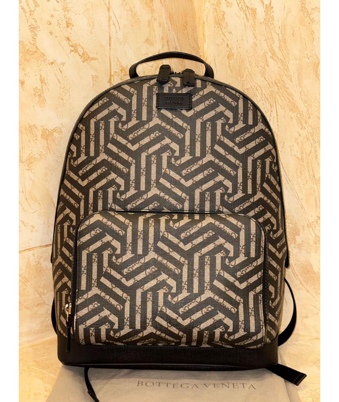 GUCCI Антрацитовый канва портфель, фото 8