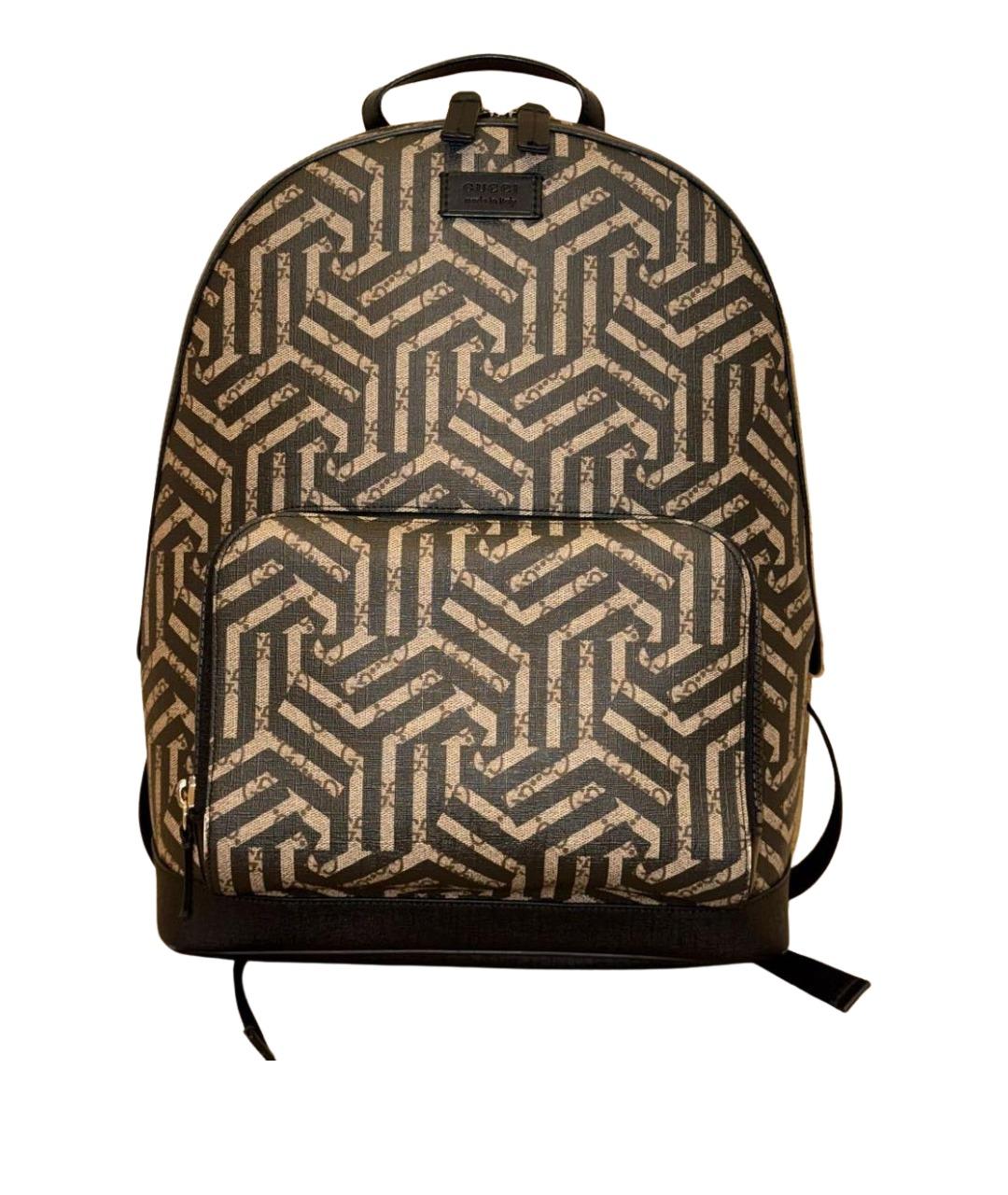 GUCCI Антрацитовый канва портфель, фото 1