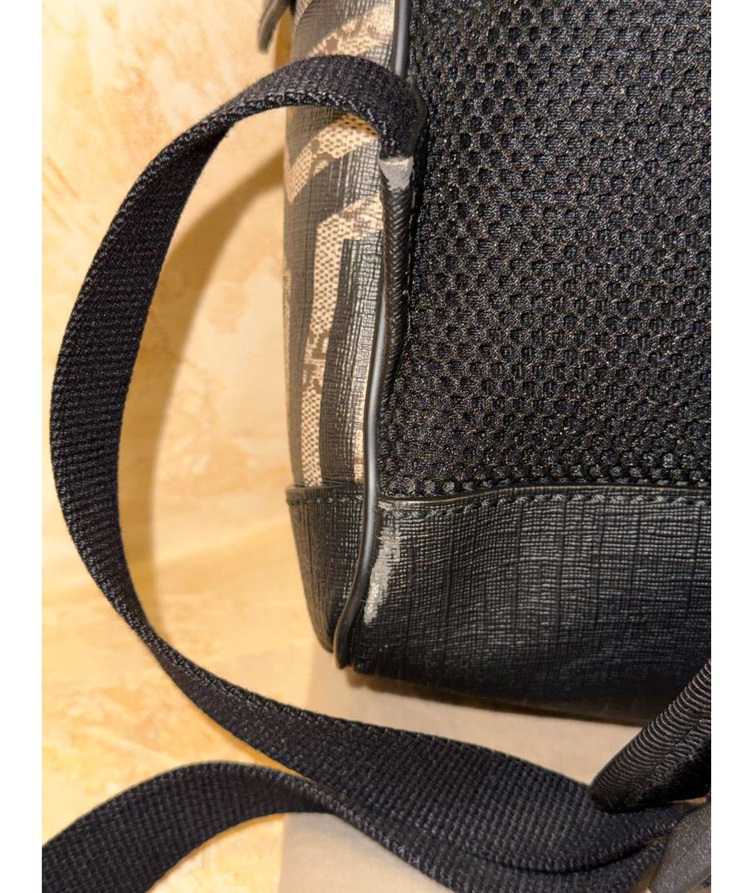 GUCCI Антрацитовый канва портфель, фото 2