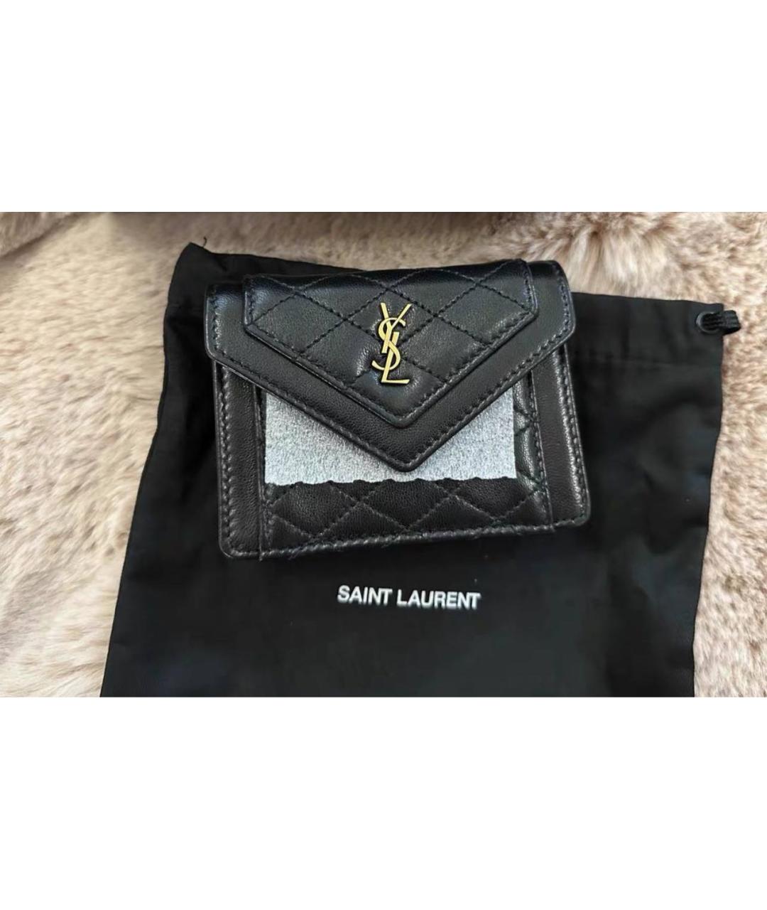 SAINT LAURENT Черная кожаная сумка через плечо, фото 4