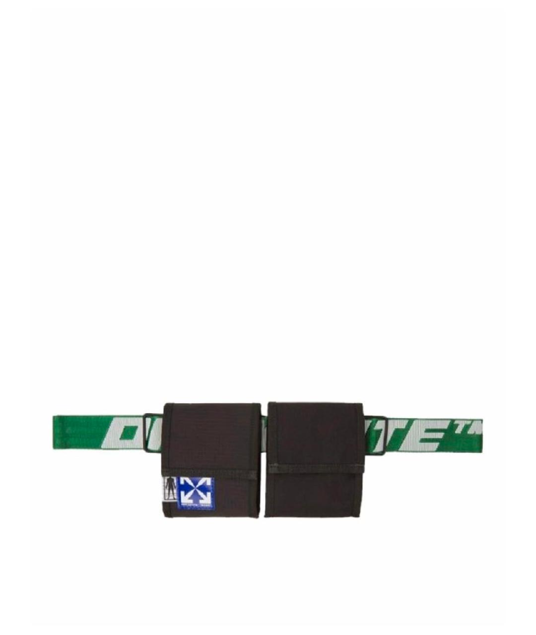 OFF-WHITE Черная синтетическая поясная сумка, фото 1