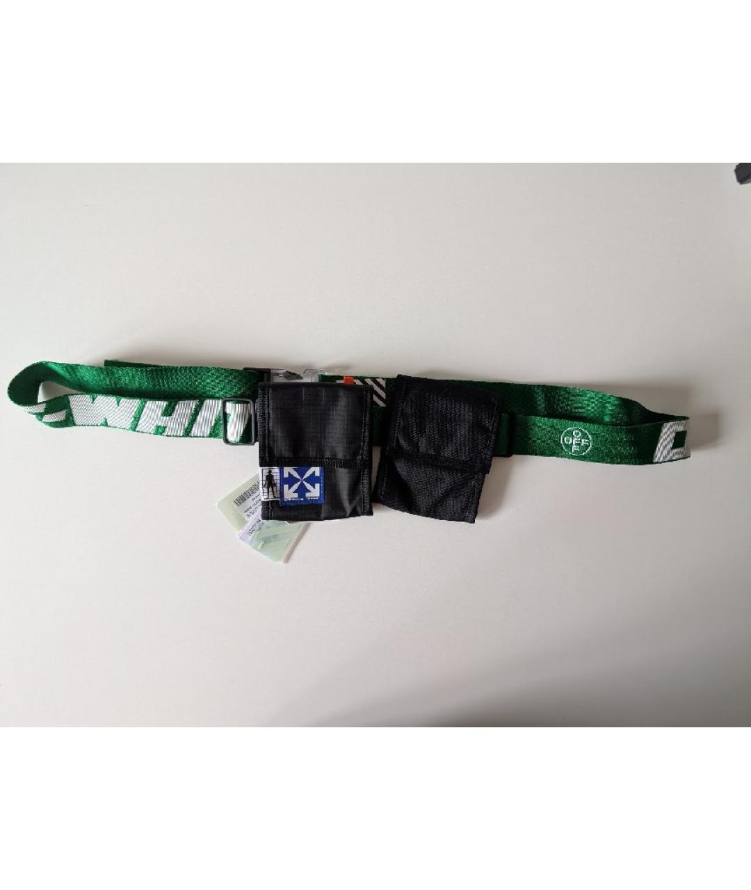OFF-WHITE Черная синтетическая поясная сумка, фото 2