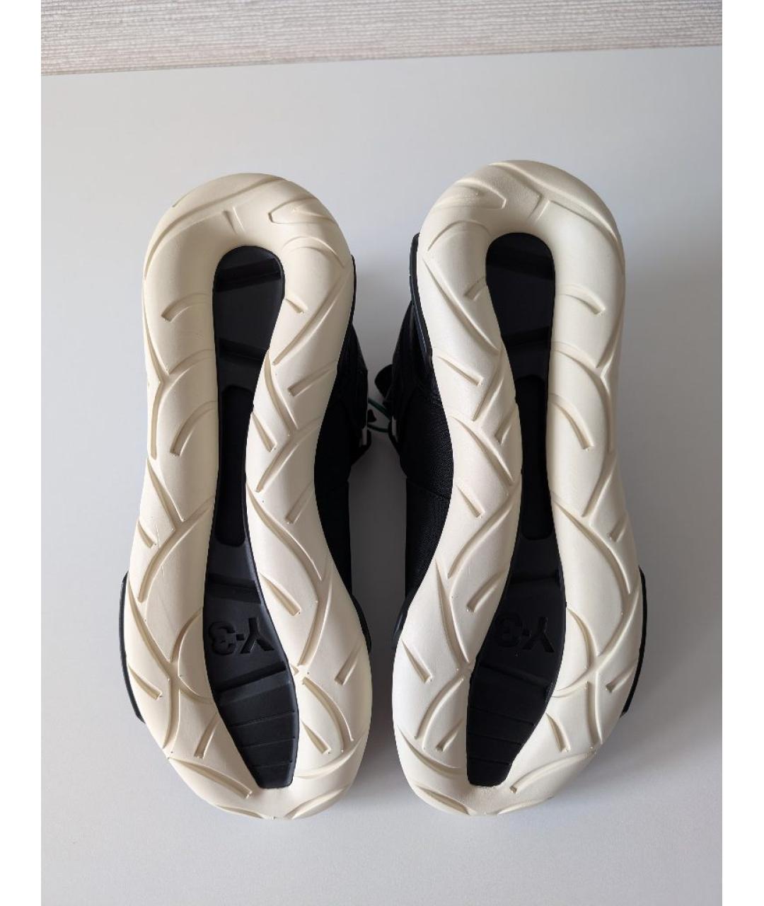 Y-3 Черные кожаные высокие кроссовки / кеды, фото 6
