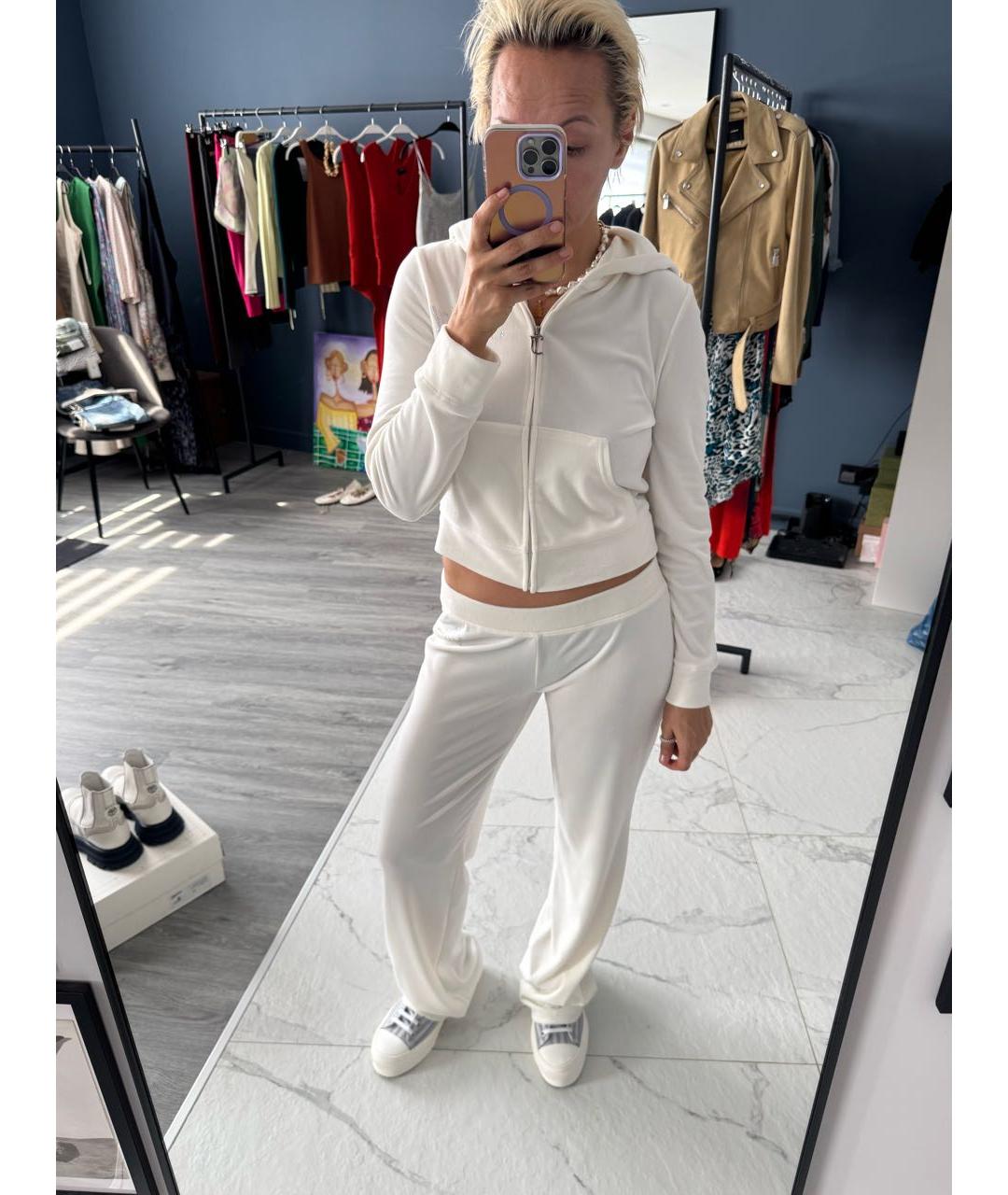 JUICY COUTURE Белый велюровый спортивные костюмы, фото 7