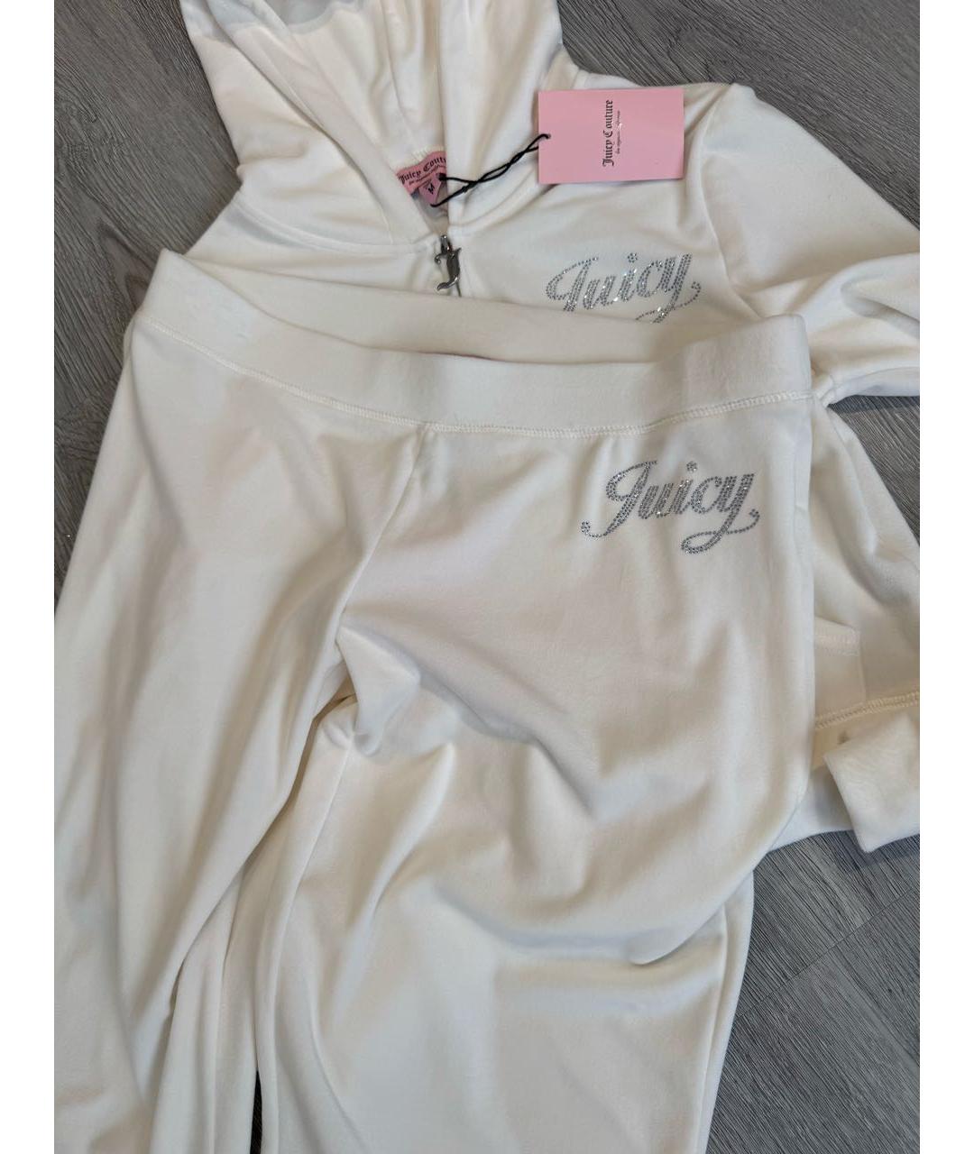 JUICY COUTURE Белый велюровый спортивные костюмы, фото 3