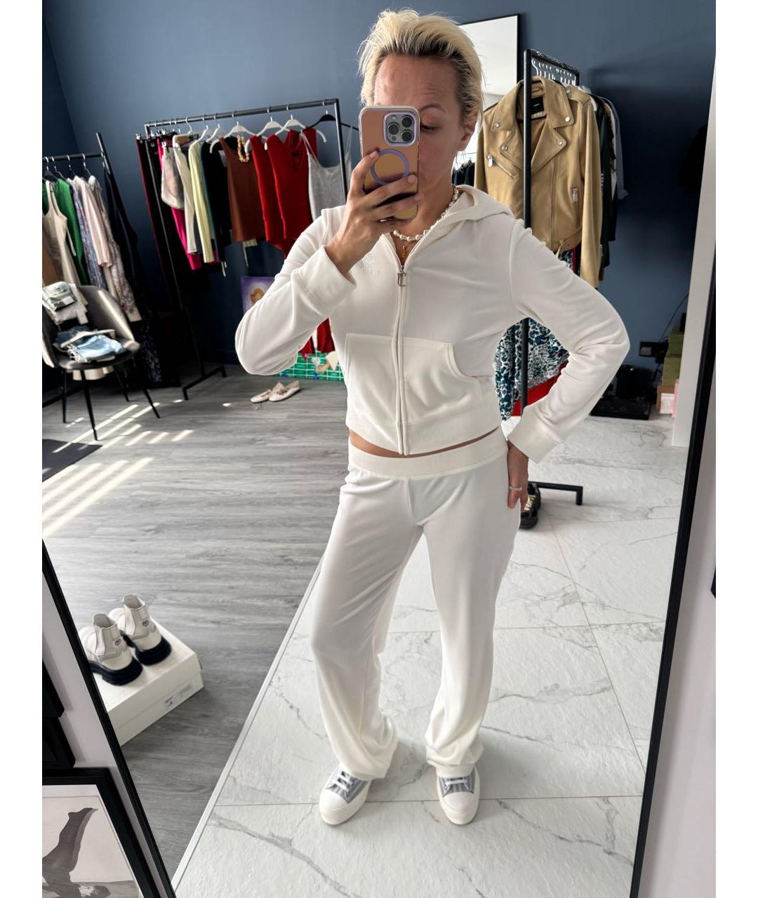 JUICY COUTURE Белый велюровый спортивные костюмы, фото 2