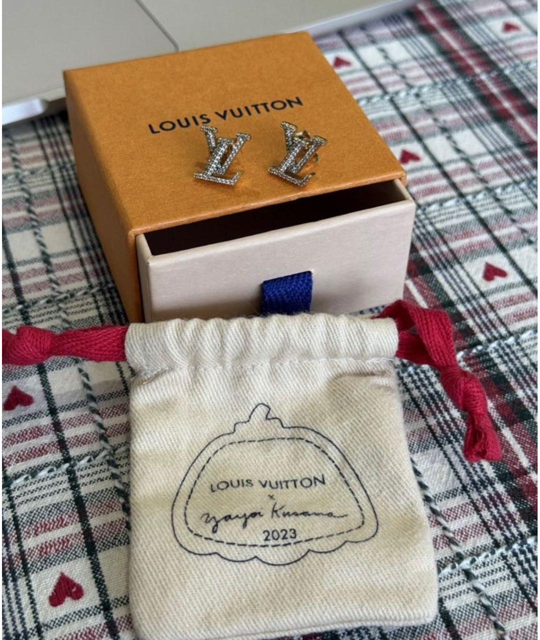 LOUIS VUITTON Золотые латунные серьги, фото 4