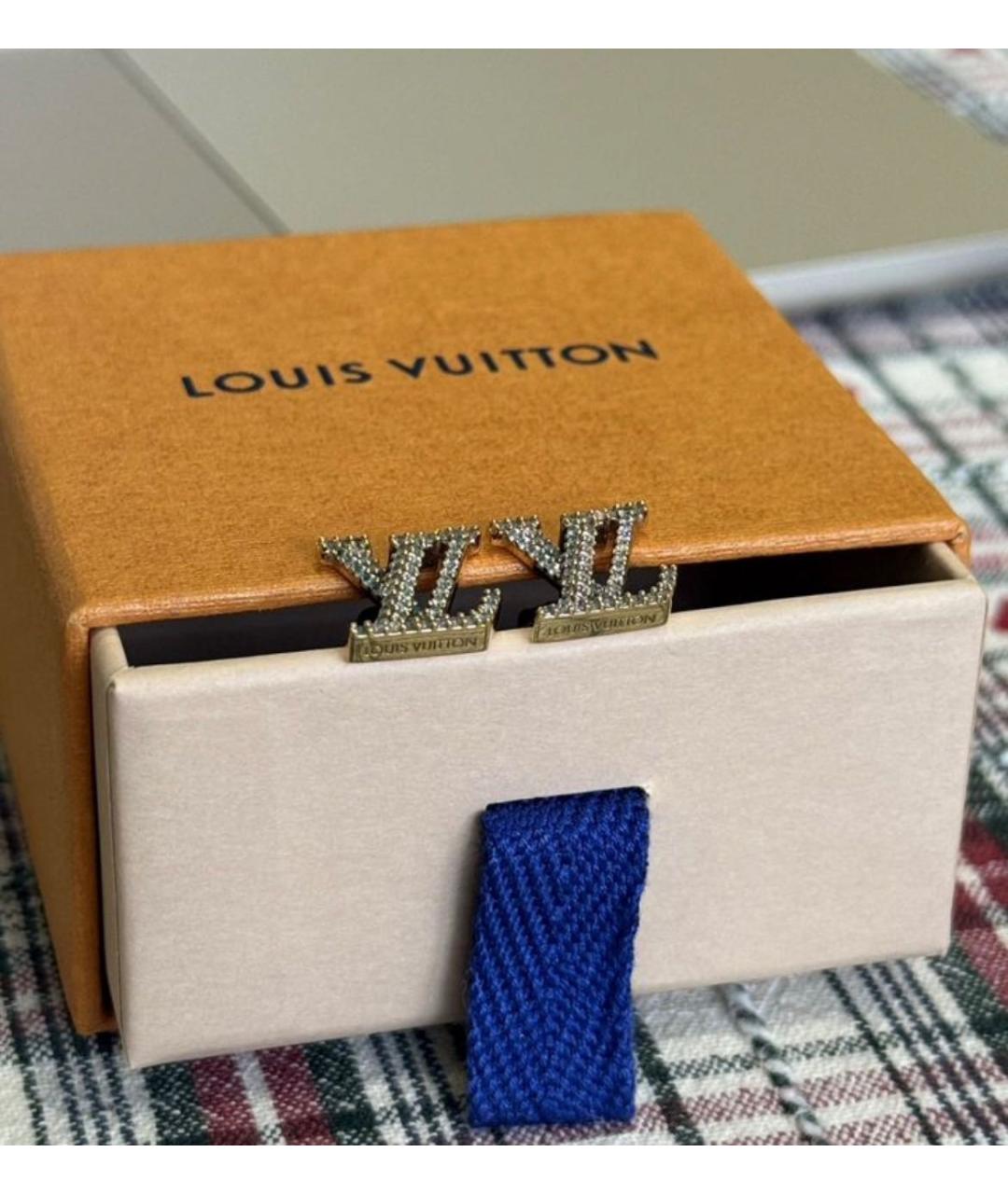 LOUIS VUITTON Золотые латунные серьги, фото 2