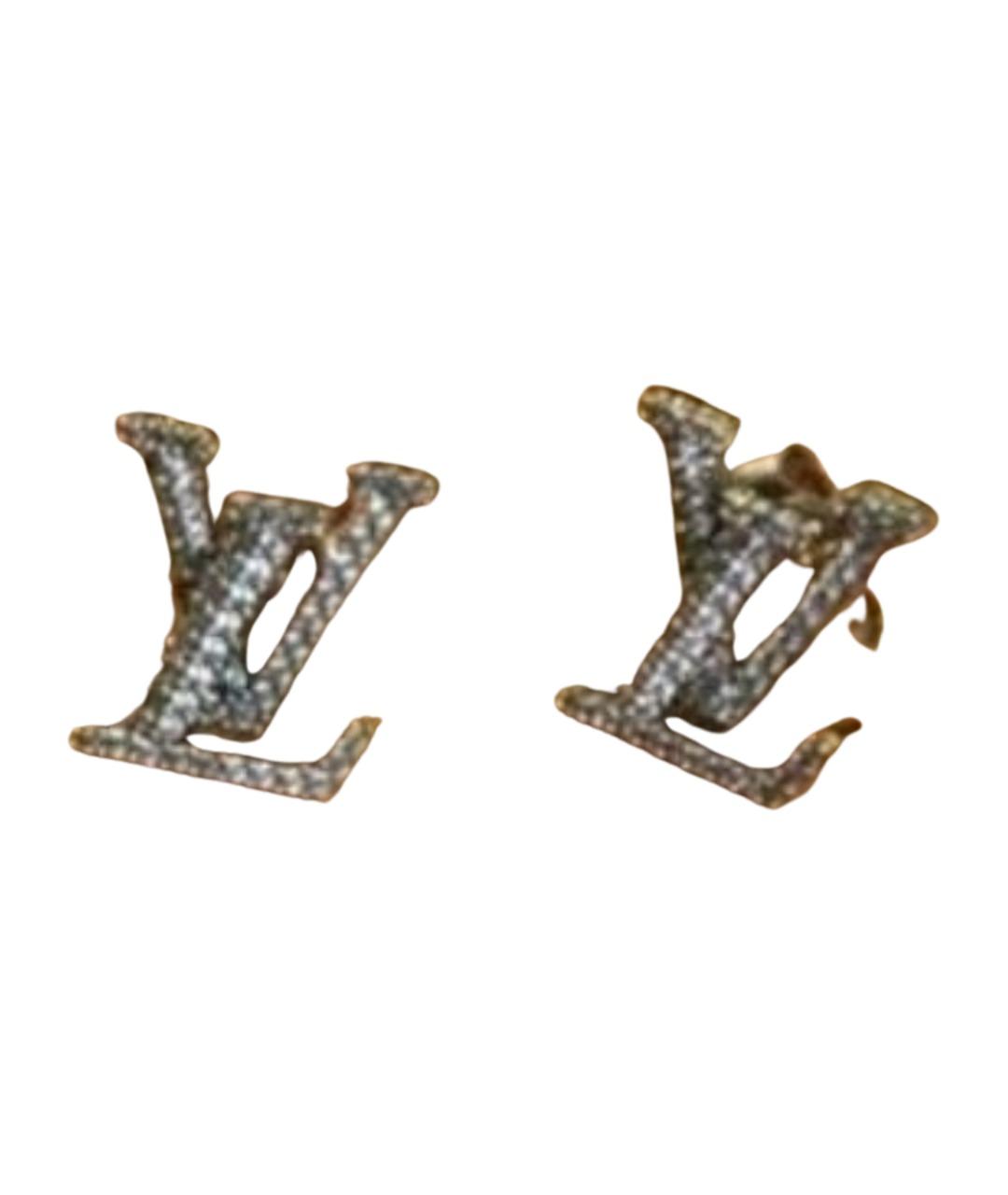 LOUIS VUITTON Золотые латунные серьги, фото 1