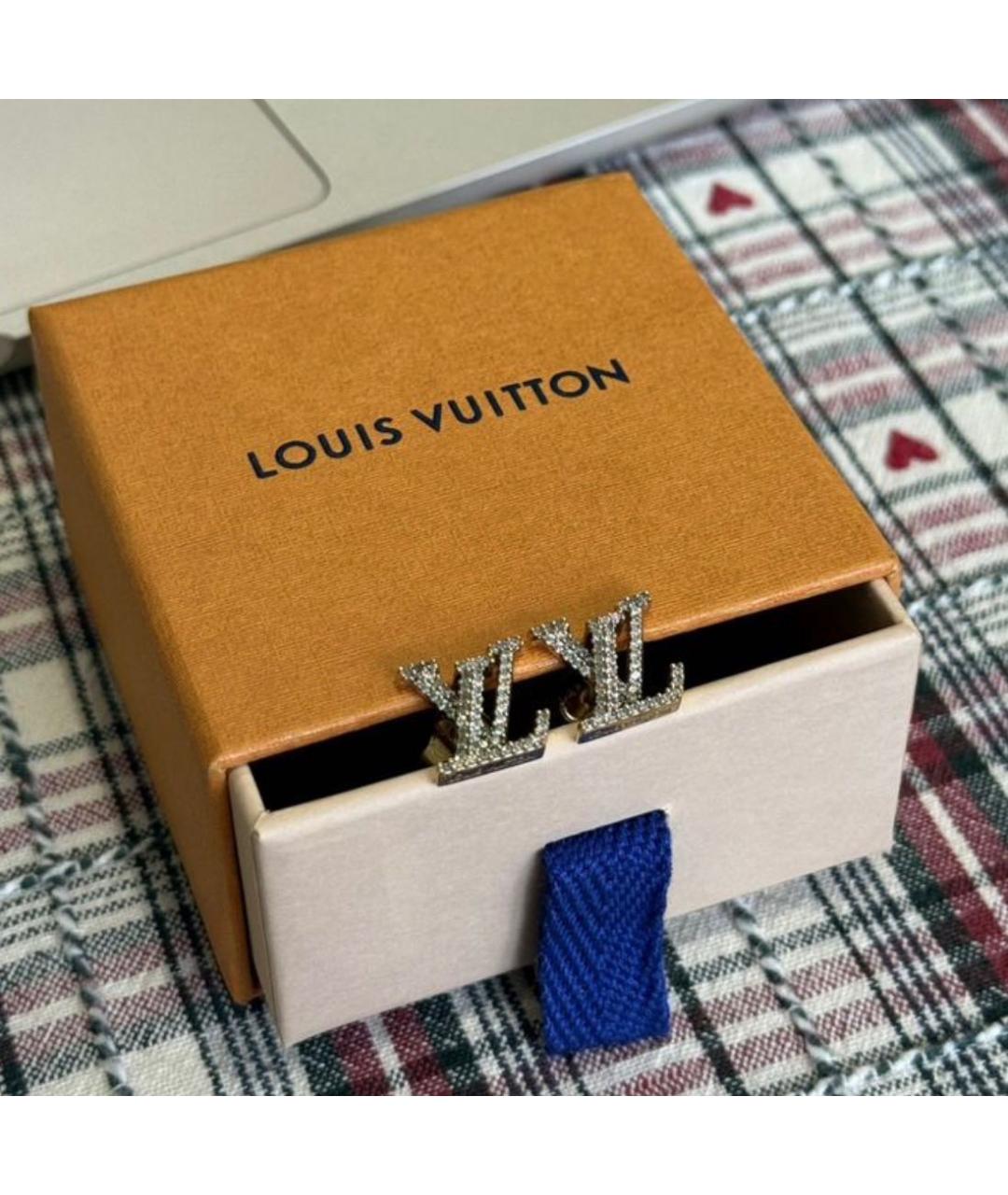 LOUIS VUITTON Золотые латунные серьги, фото 3