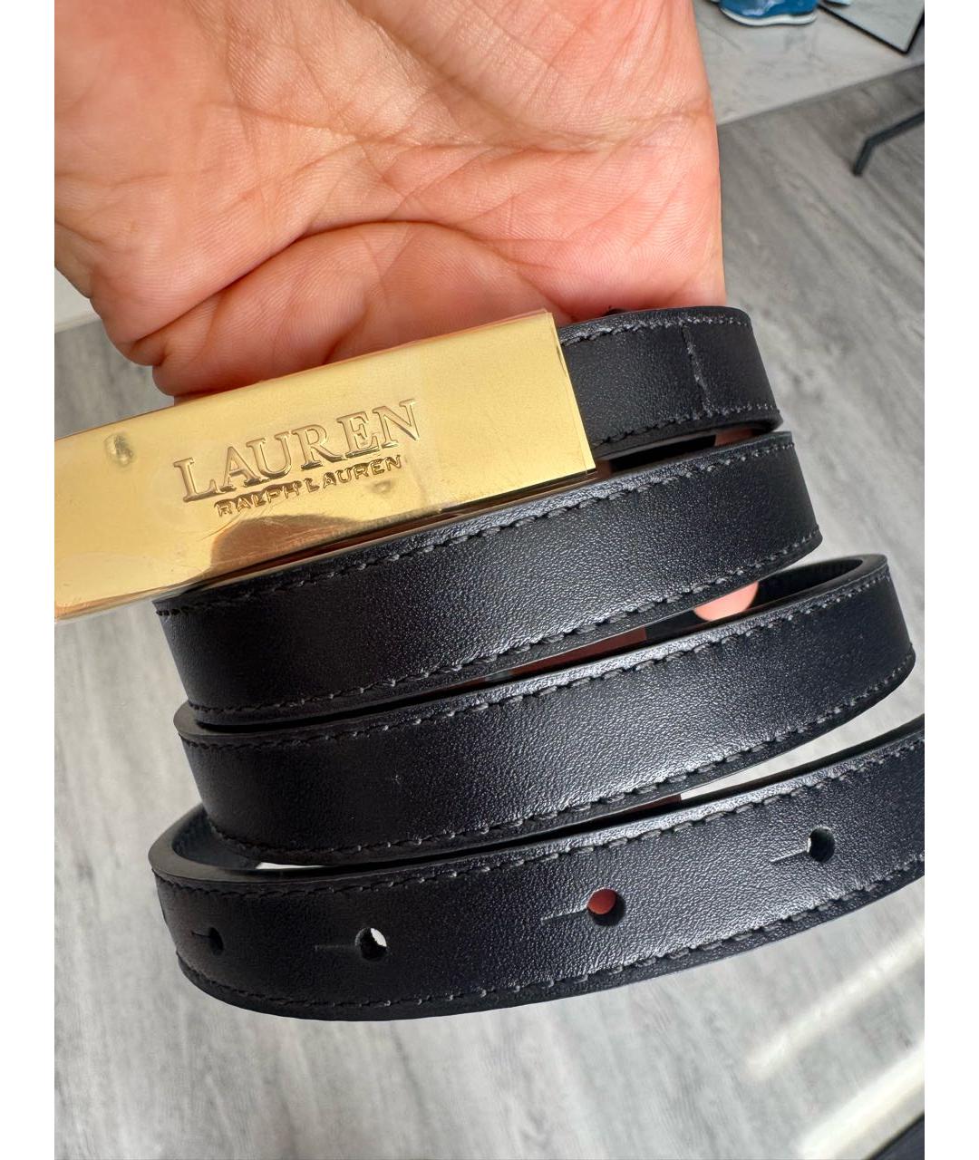 POLO RALPH LAUREN Черный кожаный ремень, фото 2
