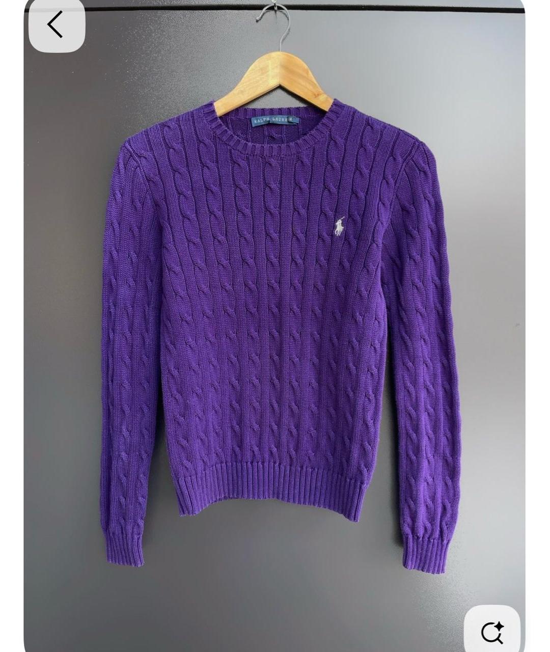 POLO RALPH LAUREN Фиолетовый хлопковый джемпер / свитер, фото 7