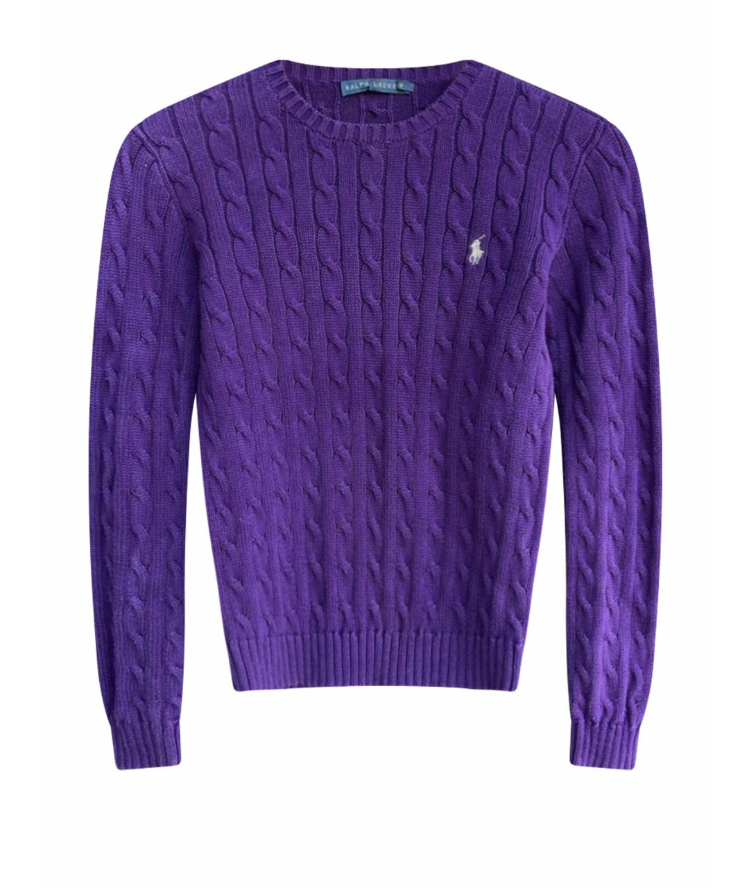POLO RALPH LAUREN Фиолетовый хлопковый джемпер / свитер, фото 1