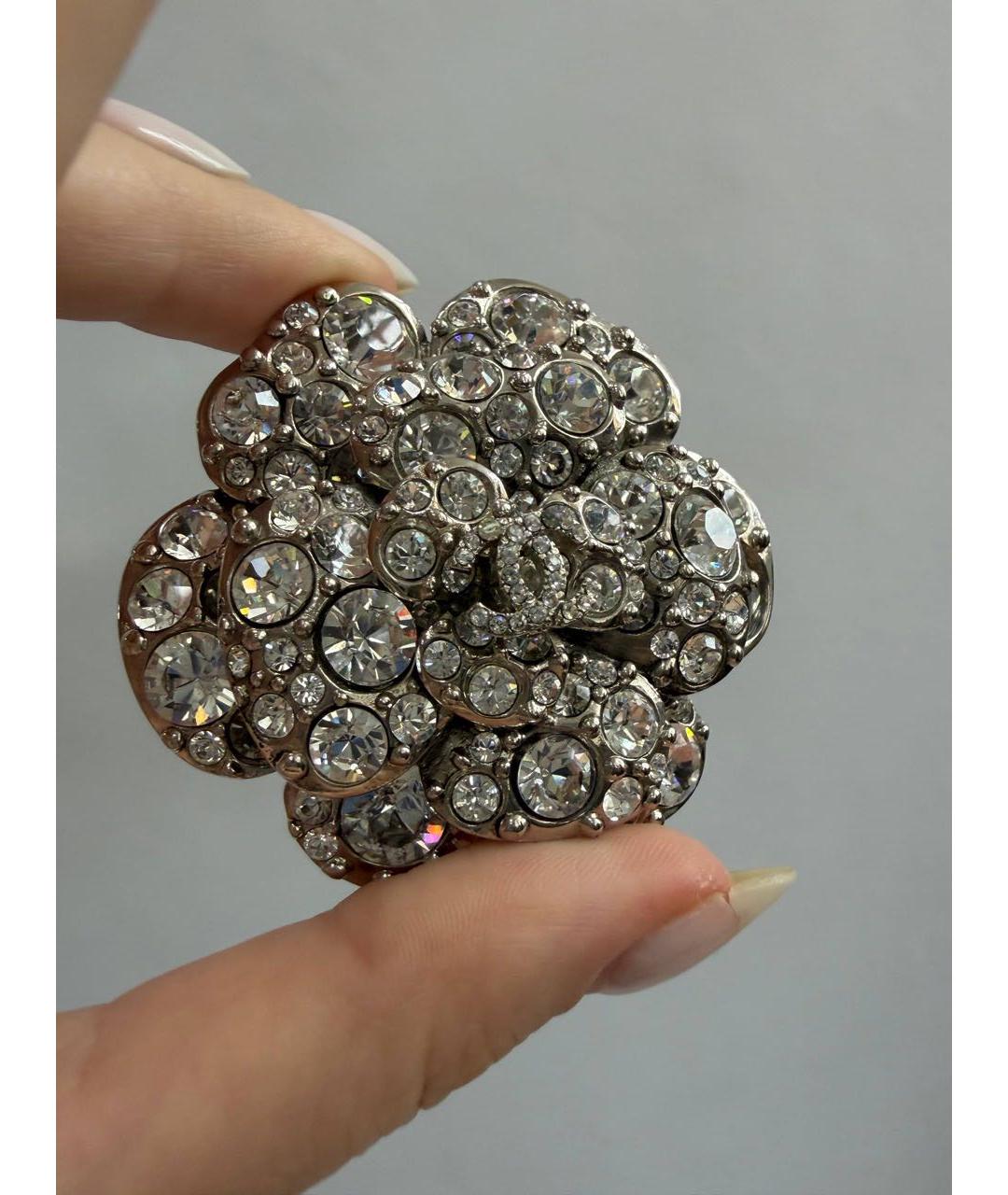 CHANEL Серебряная металлическая булавка / брошь, фото 5