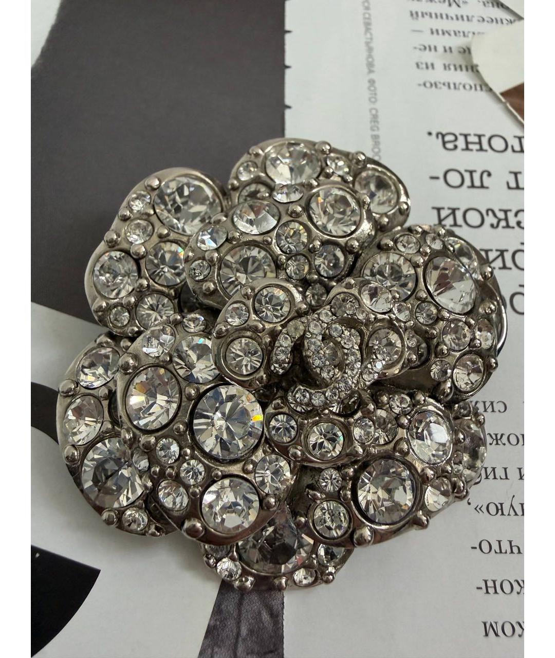 CHANEL Серебряная металлическая булавка / брошь, фото 2