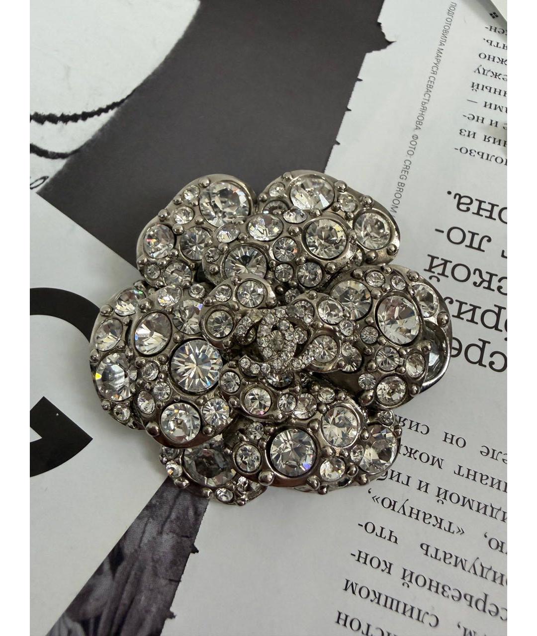 CHANEL Серебряная металлическая булавка / брошь, фото 4