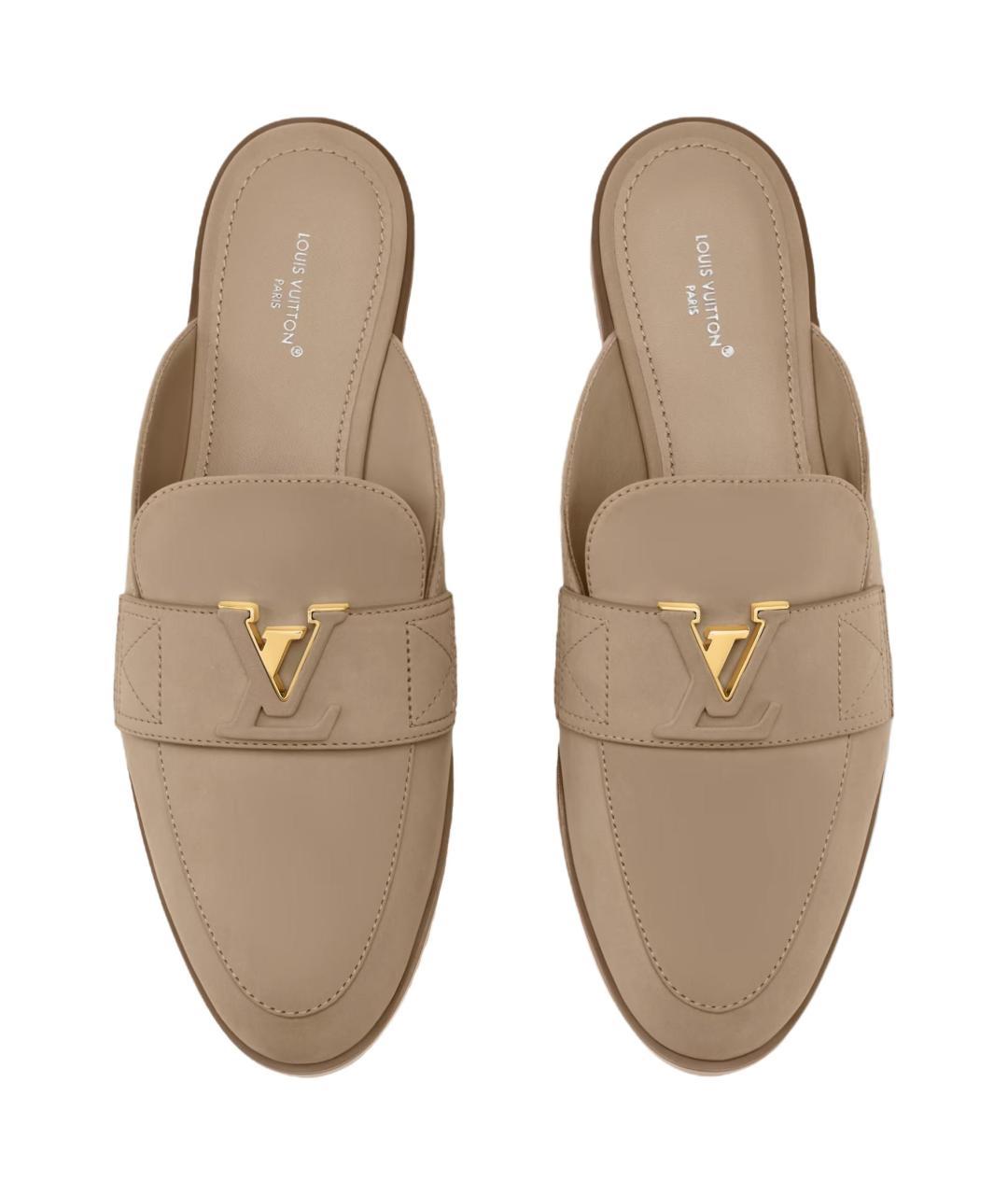 LOUIS VUITTON Коричневые мюли, фото 5